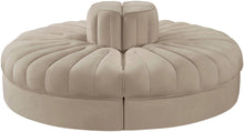 Load image into Gallery viewer, Rummi - Round Velvet Performance Fabric Upholstered 4 Piece Modular Sofa