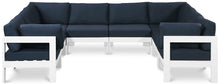 Load image into Gallery viewer, Nizuc - Outdoor Patio 8 Piece Modular Sectional With White Frame