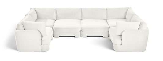 Hammond - Velvet Performance Fabric Upholstered 6 Piece U-Shaped Sectional - Ego Home Furniture