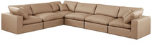 Load image into Gallery viewer, Comfy - 6 Piece Faux Leather Modular Corner Sectional - Tan
