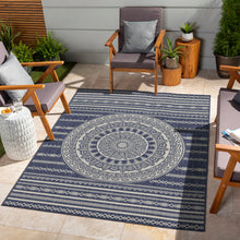 Load image into Gallery viewer, Sunshine - 5'3" X 7'3" Indoor, Outdoor Area Rug - Blue - Polypropylene