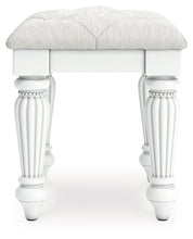 Load image into Gallery viewer, Kozlani - Vanity Upholstered Stool - White
