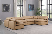 Load image into Gallery viewer, Indulge - Faux Leather 6 Piece Modular U-Shaped Sectional - Tan