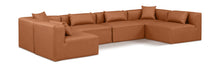 Load image into Gallery viewer, Cube - 6 Piece Modular Armless Sectional - Cognac