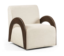 Load image into Gallery viewer, Neria - Chenille Fabric Upholstered Swivel Accent Chair - Painted Brown Base