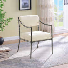 Load image into Gallery viewer, Bastille - Upholstered Dining Arm Chair (Set of 2) - Silver Frame