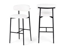 Load image into Gallery viewer, Lupita - Vegan Leather Upholstered Bar Stool With Matte Black Frame (Set of 2)