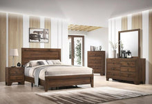 Load image into Gallery viewer, Millie Queen Panel Bed in Brown Cherry
