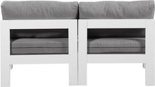 Load image into Gallery viewer, Nizuc - Outdoor Patio 2 Seat Armless Modular Sofa With White Frame