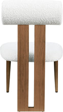Load image into Gallery viewer, Dario - Boucle Dining Chair With Brown Frame (Set of 2) - Cream