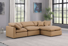 Load image into Gallery viewer, Indulge - Faux Leather 4 Piece Modular Sectional With Chaise - Tan