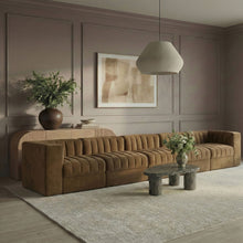 Load image into Gallery viewer, Rummi - Velvet Performance Fabric Upholstered 5 Piece Modular Sofa