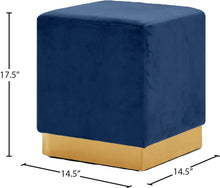 Load image into Gallery viewer, Jax - Stool Ottoman with Gold Base