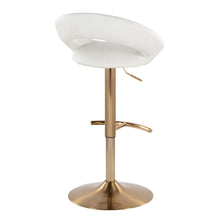 Load image into Gallery viewer, Posh - Contemporary / Glam Adjustable Barstool With Swivel With Rounded T Footrest (Set of 2)