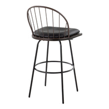 Load image into Gallery viewer, Riley - Claire Farmhouse Fixed Height Barstool With Swivel With Round Footrest (Set of 2)