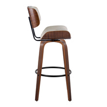 Load image into Gallery viewer, Lombardi - Mid-Century Modern Fixed Height Barstool With Swivel With Round Footrest (Set of 2)