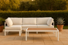 Load image into Gallery viewer, Nizuc - Outdoor Patio 4 Piece Modular Sectional With White Frame