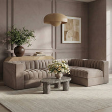 Load image into Gallery viewer, Rummi - Velvet Performance Fabric Upholstered 4 Piece Modular Sectional