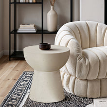 Load image into Gallery viewer, Avaya - Concrete And Fiberglass Indoor / Outdoor End Table - Cream
