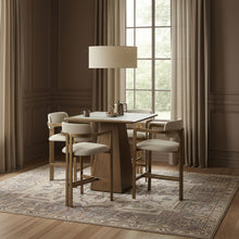 Load image into Gallery viewer, Aurum - Vegan Leather Upholstered Counter Stool With Brushed Brass Base
