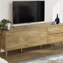 Load image into Gallery viewer, TV Stand Console With Storage Drawers And Cabinets - Walnut