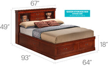 Load image into Gallery viewer, Traditional Style Bookcase Storage Bed