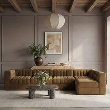 Load image into Gallery viewer, Rummi - Velvet Performance Fabric Upholstered 5 Piece Modular Sectional, L-Shaped (Right)