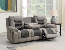 Load image into Gallery viewer, U142 - Motion Sofa With Drop Down, And Two Wireless Chargers - Charcoal