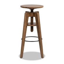 Load image into Gallery viewer, Spencer - Minimalist Oak Adjustable Bar Counter Stool - Walnut Brown Oak