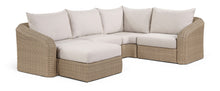 Load image into Gallery viewer, Seacrest - Olefin Water Resistant Fabric And Wicker 5 Piece Outdoor Patio Modular Sectional