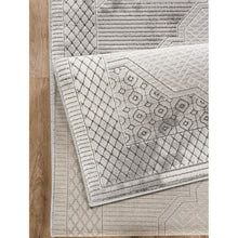 Load image into Gallery viewer, Geometrix - 5'3" X 7'3" Medallion Area Rug With Geometric 3D Effect - Ivory / Gray