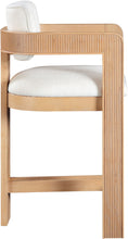 Load image into Gallery viewer, Sacha - Linen Stool With Natural Base