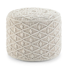 Load image into Gallery viewer, Coates - Round Macrame Pouf - Natural