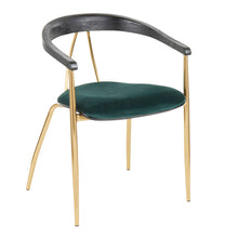 Load image into Gallery viewer, Vanessa - Contemporary Chair (Set of 2) - Gold / Green - Black