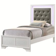Load image into Gallery viewer, Crown Mark Furniture Lyssa Twin Upholstered Bed in White B4310-T image