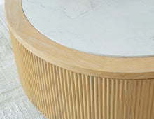 Load image into Gallery viewer, Camdill - Round Cocktail Table - Light Brown / White