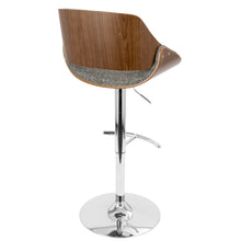 Load image into Gallery viewer, Fabrizzi - Mid Century Modern Adjustable Barstool With Swivel With Rounded T Footrest (Set of 3)