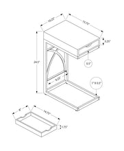 Load image into Gallery viewer, Accent Table, C - Shaped Glossy Contemporary & Modern - White
