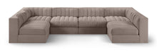 Load image into Gallery viewer, Rummi - Armless Velvet Performance Fabric Upholstered 6 Piece Modular Sectional