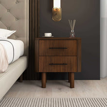 Load image into Gallery viewer, Logan - Nightsd Bed Side Tables With 2 Drawers - Brown