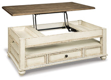 Load image into Gallery viewer, Realyn - Lift Top Cocktail Table - White / Brown