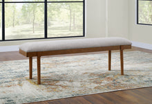 Load image into Gallery viewer, Lyncott - Large Upholstered Dining Room Bench - Gray / Brown