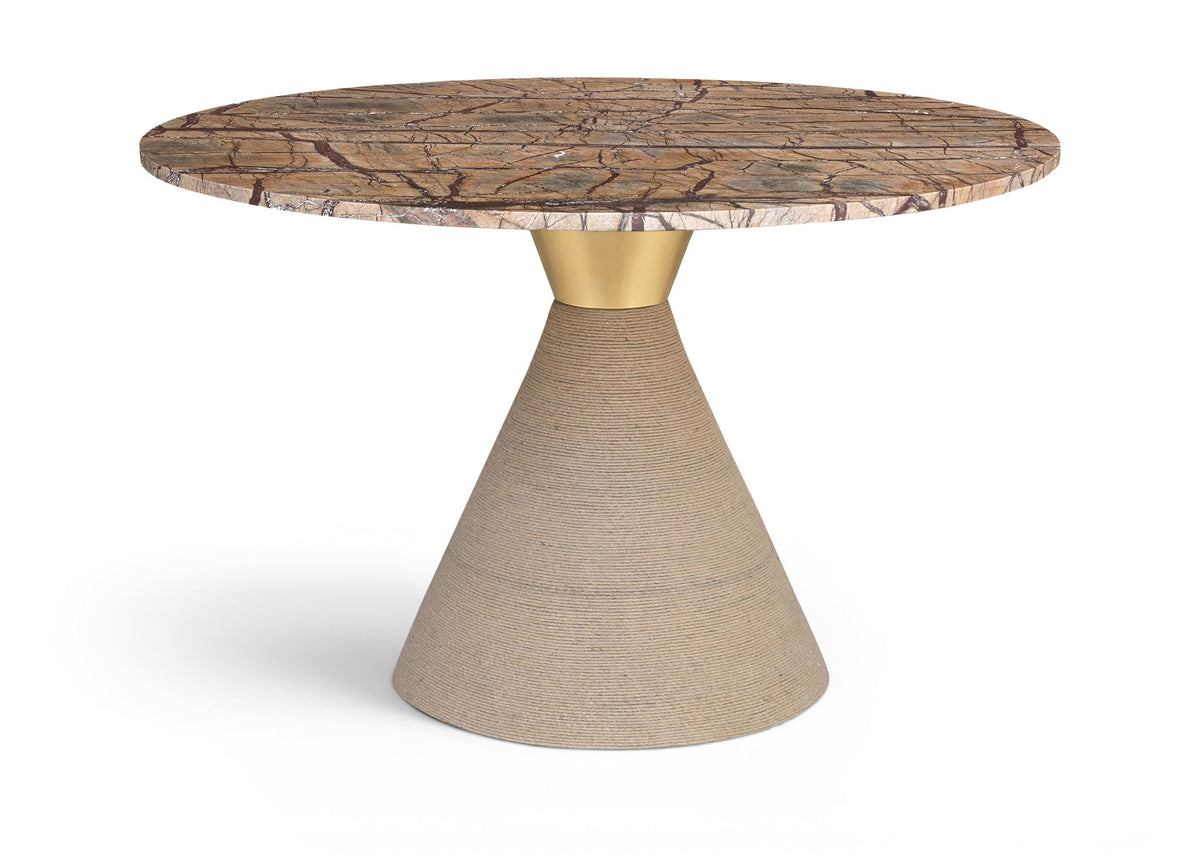Baleen - Genuine Marble And Jute Dining Table