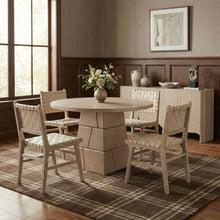 Load image into Gallery viewer, Entwine - Vegan Leather Upholstered Dining Chair - Painted Natural
