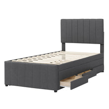 Load image into Gallery viewer, Upholstered Design Platform Bed With Trundle