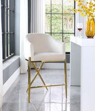 Load image into Gallery viewer, Xavier - Counter Stool with Gold Legs
