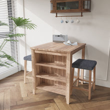Load image into Gallery viewer, Dawson - 3 Piece Counter Height Table Set - Oak