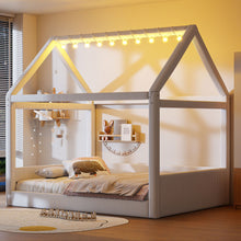 Load image into Gallery viewer, Upholstered House Style Daybed With LED Light Strips