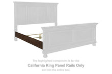 Load image into Gallery viewer, Porter - California King Panel Rails - Rustic Brown