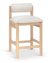 Load image into Gallery viewer, Roundhill - Fabric Counter Stool - Natural Frame